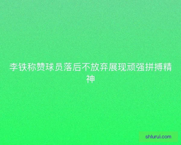 李铁称赞球员落后不放弃展现顽强拼搏精神